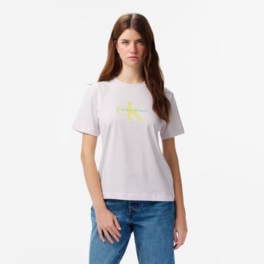  Calvin Klein Hero Classic Monologo Kadın Gri T-Shirt