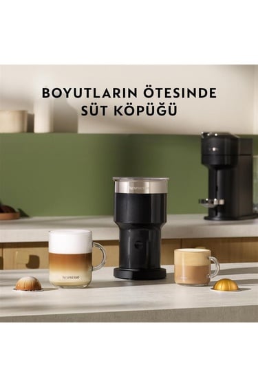  Nespresso Aeroccino XL Süt Köpürtücü, Siyah