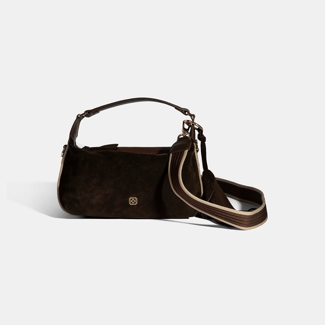  Kadın Kahve Püskül Aksesuarlı Omuz Askılı El Çantası