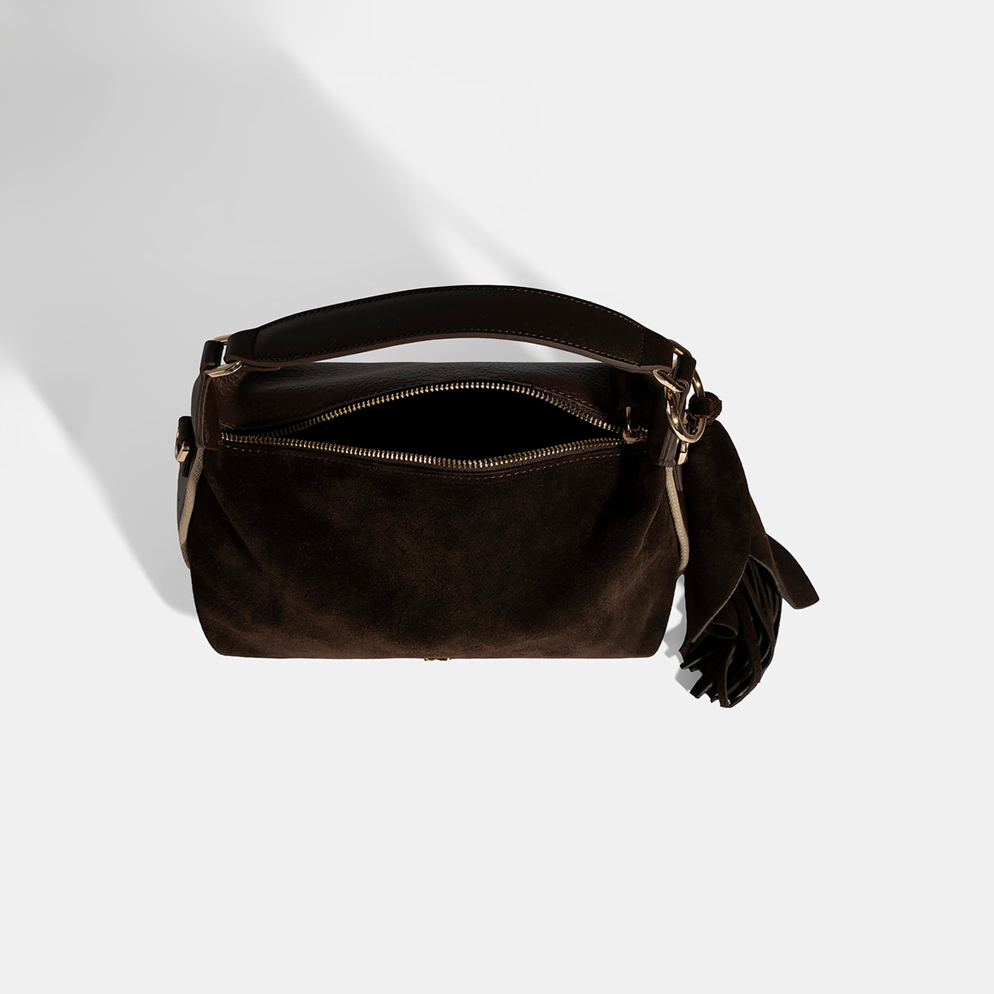 DESA - SZ Kadın Kahve Püskül Aksesuarlı Omuz Askılı El Çantası