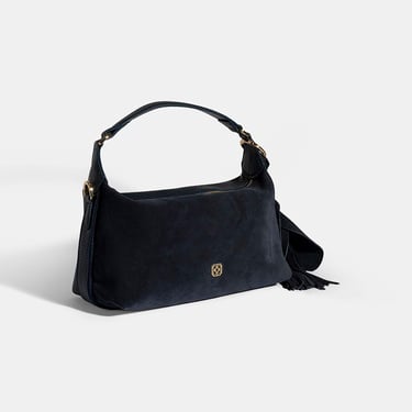  Kadın Lacivert Püskül Aksesuarlı Omuz Askılı El Çantası