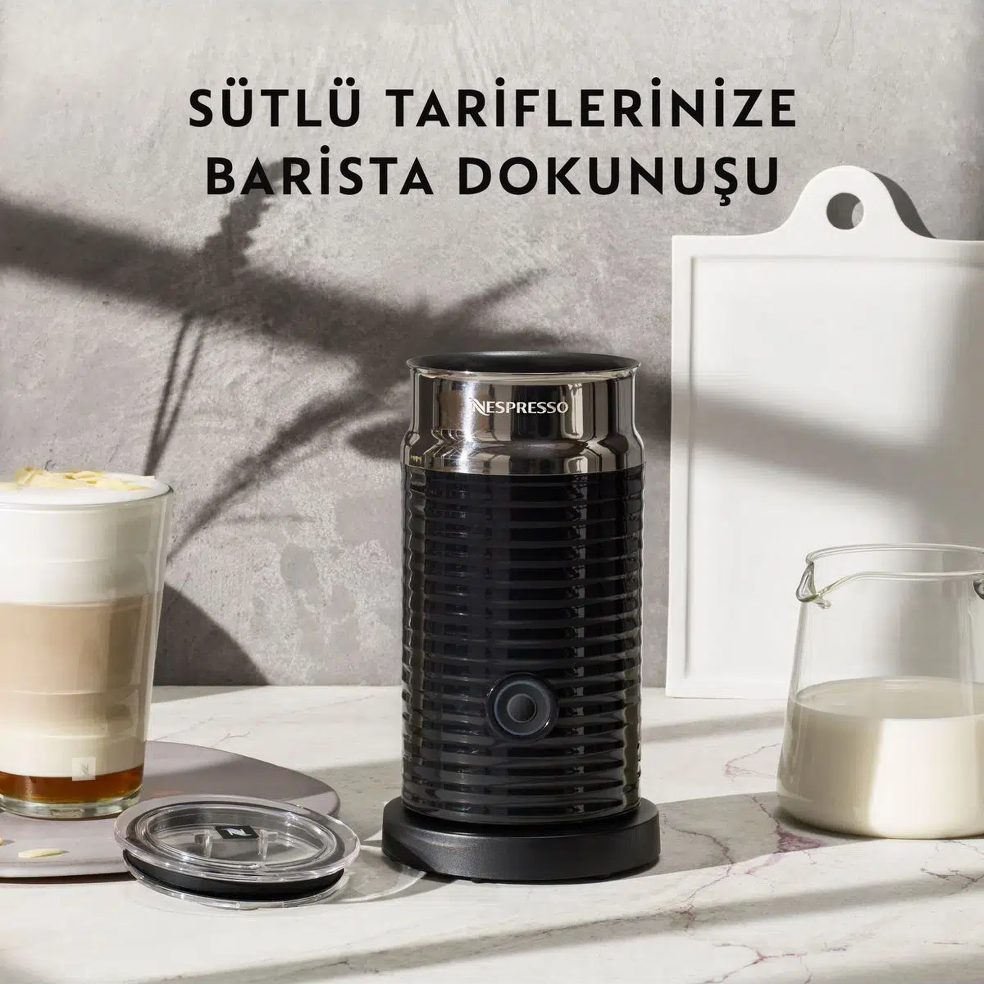Nespresso Aeroccino 3 Süt Köpürtme Makinesi,Siyah