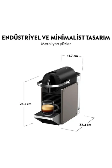  Nespresso C62 Pixie Espresso Kahve Makinesi,Titan