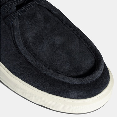  Erkek Lacivert Bağcıklı Süet Deri Günlük Ayakkabı