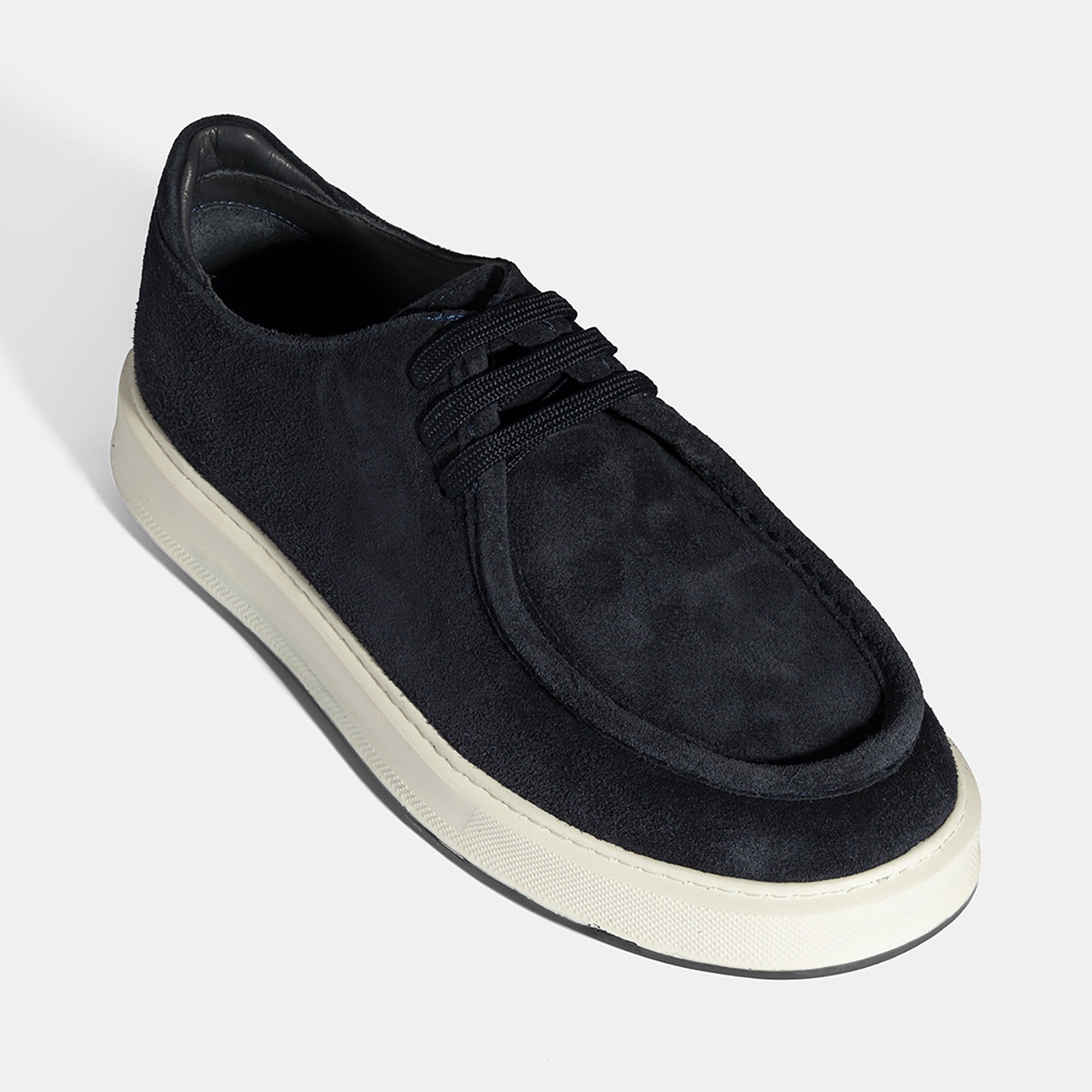 Erkek Lacivert Bağcıklı Süet Deri Günlük Ayakkabı