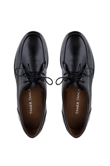 Tamer Tanca Erkek Hakiki Deri Siyah Casual Ayakkabı
