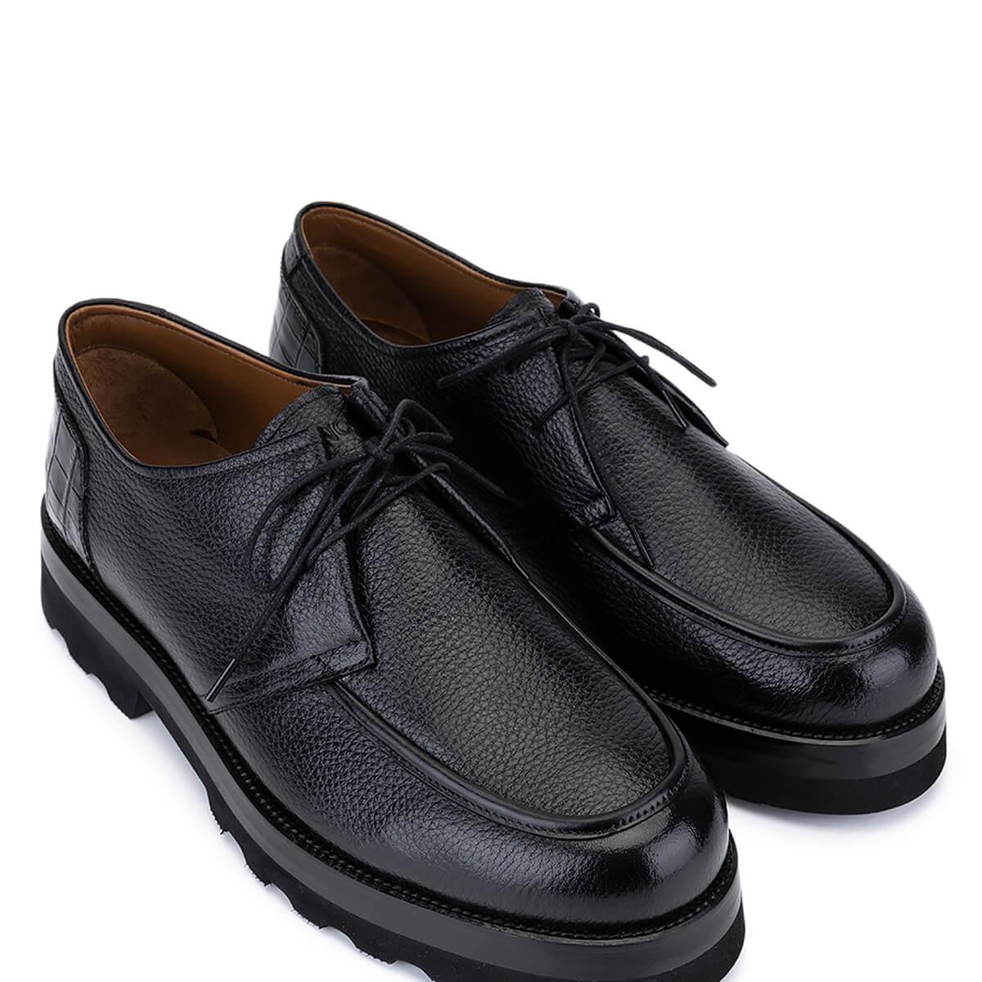 Tamer Tanca Erkek Hakiki Deri Siyah Casual Ayakkabı