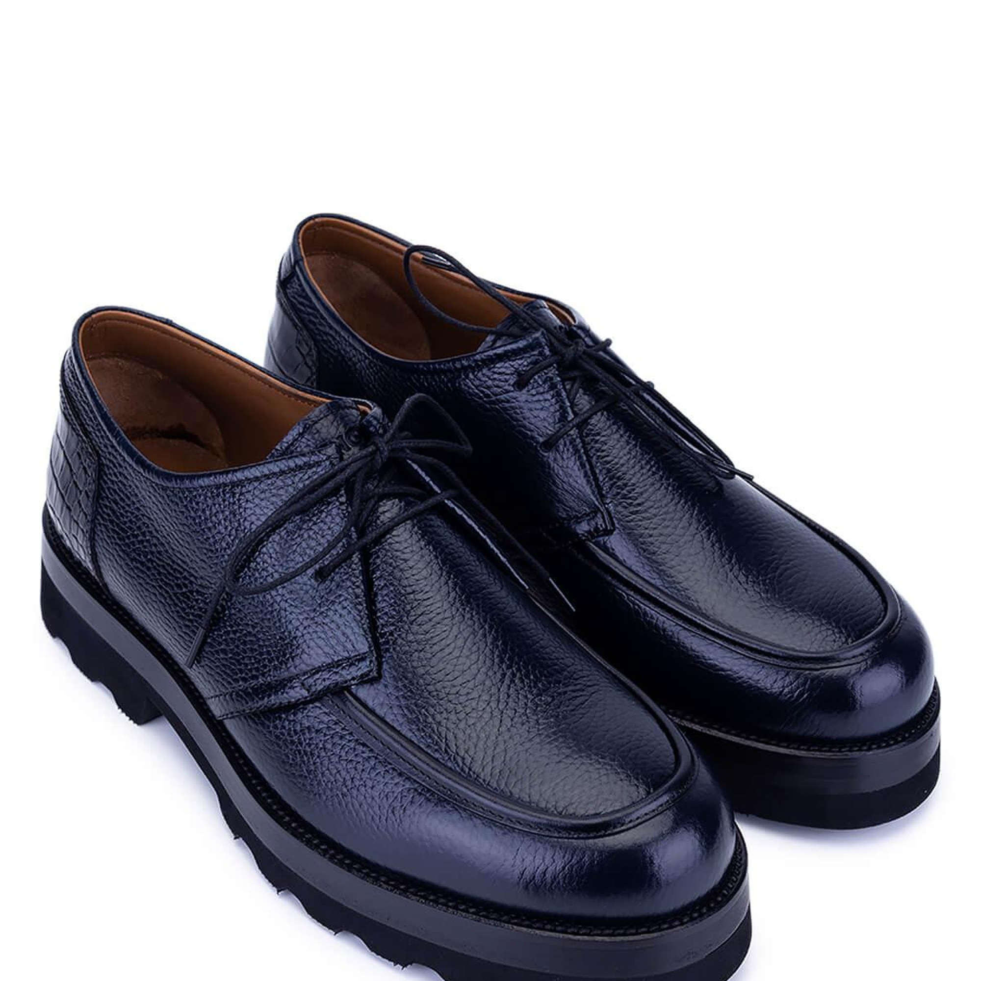 Tamer Tanca Erkek Hakiki Deri Lacivert Casual Ayakkabı