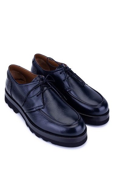  Tamer Tanca Erkek Hakiki Deri Lacivert Casual Ayakkabı