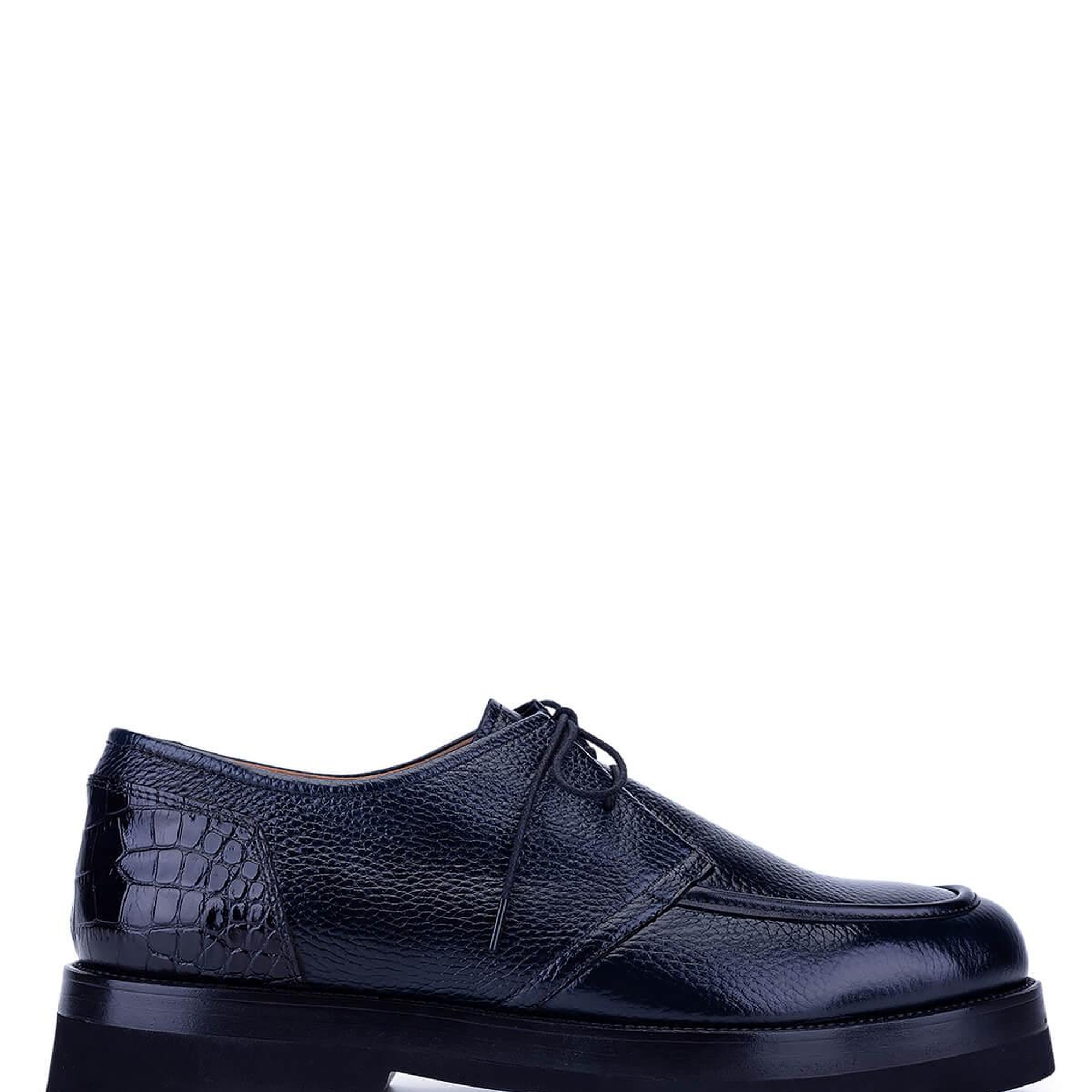 Tamer Tanca Erkek Hakiki Deri Lacivert Casual Ayakkabı