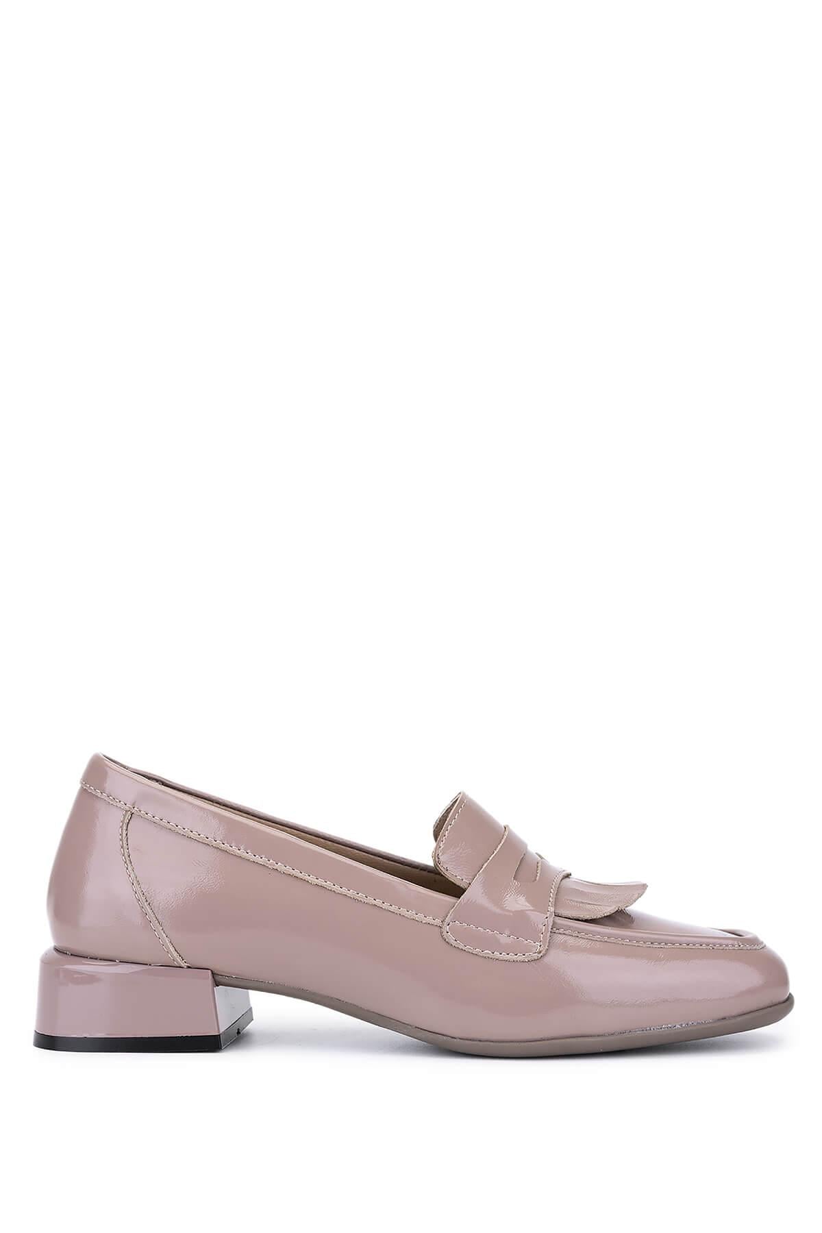  Tamer Tanca Kadın Hakiki Deri Vizon Rugan Loafer Ayakkabı