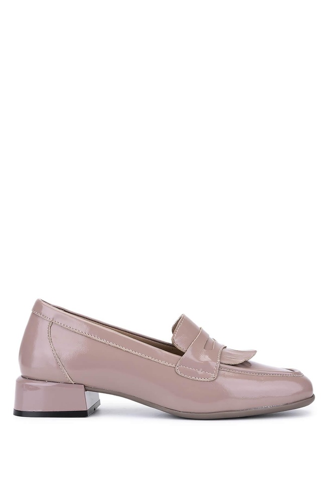  Tamer Tanca Kadın Hakiki Deri Vizon Rugan Loafer Ayakkabı