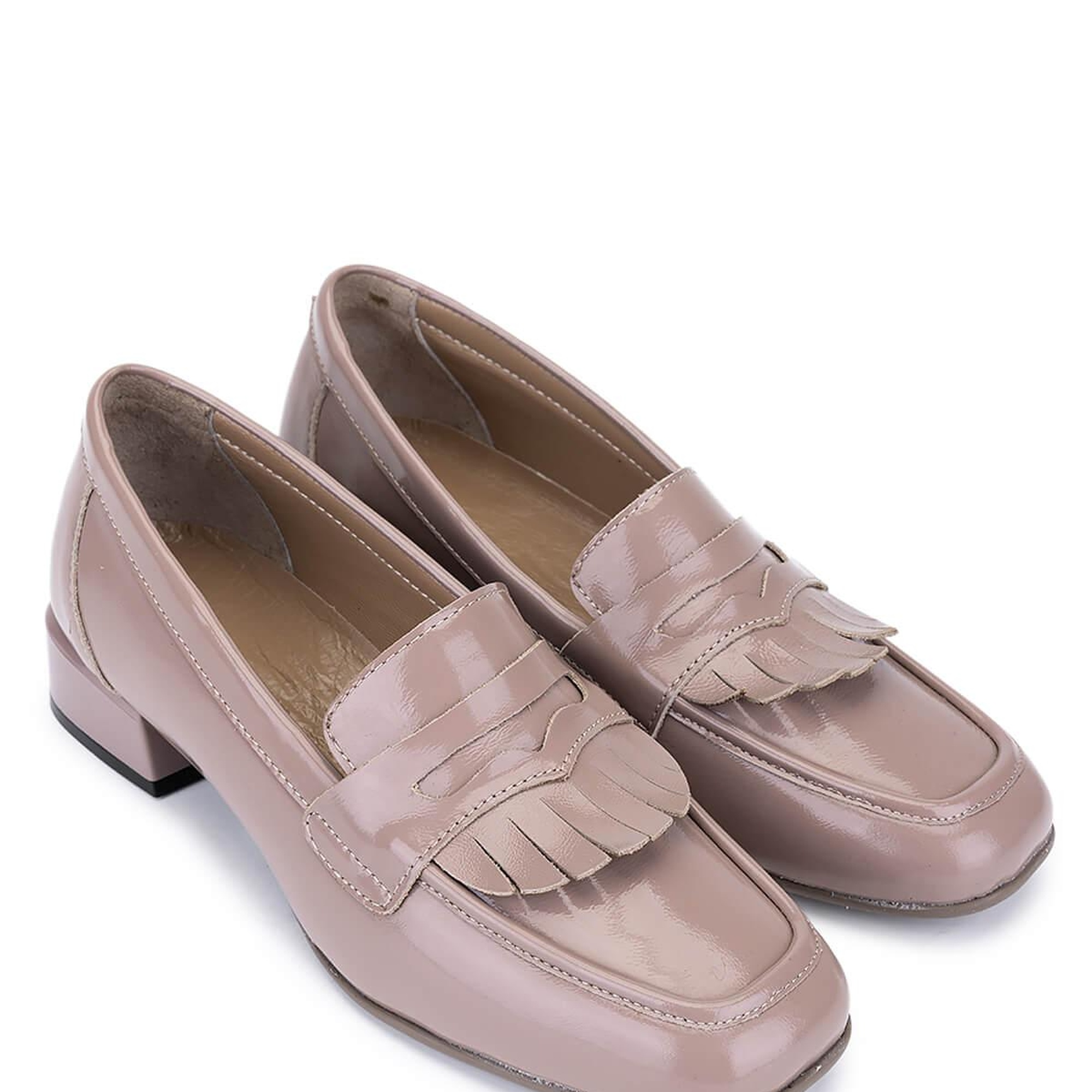 Tamer Tanca Kadın Hakiki Deri Vizon Rugan Loafer Ayakkabı