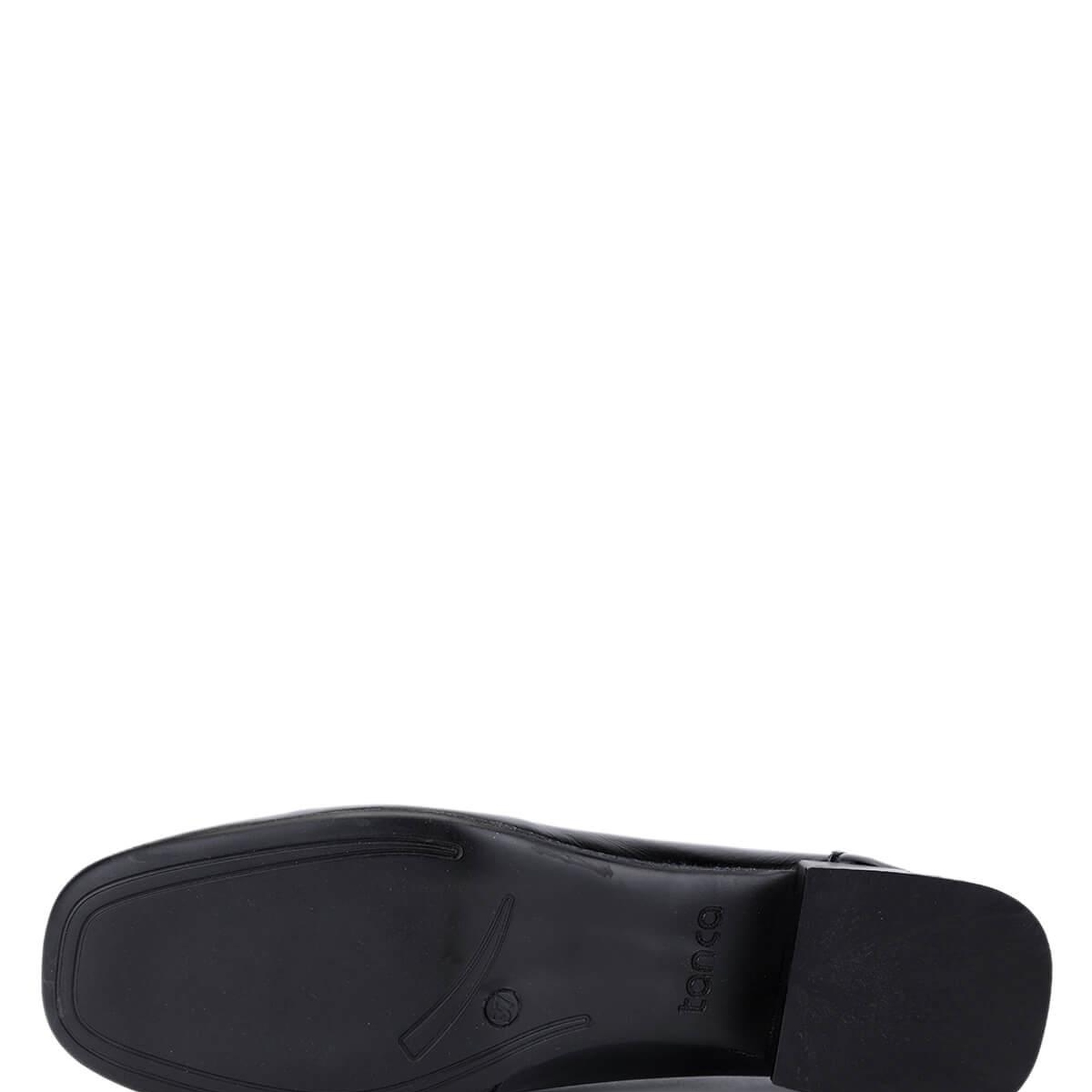 Tamer Tanca Kadın Hakiki Deri Siyah Rugan Loafer Ayakkabı