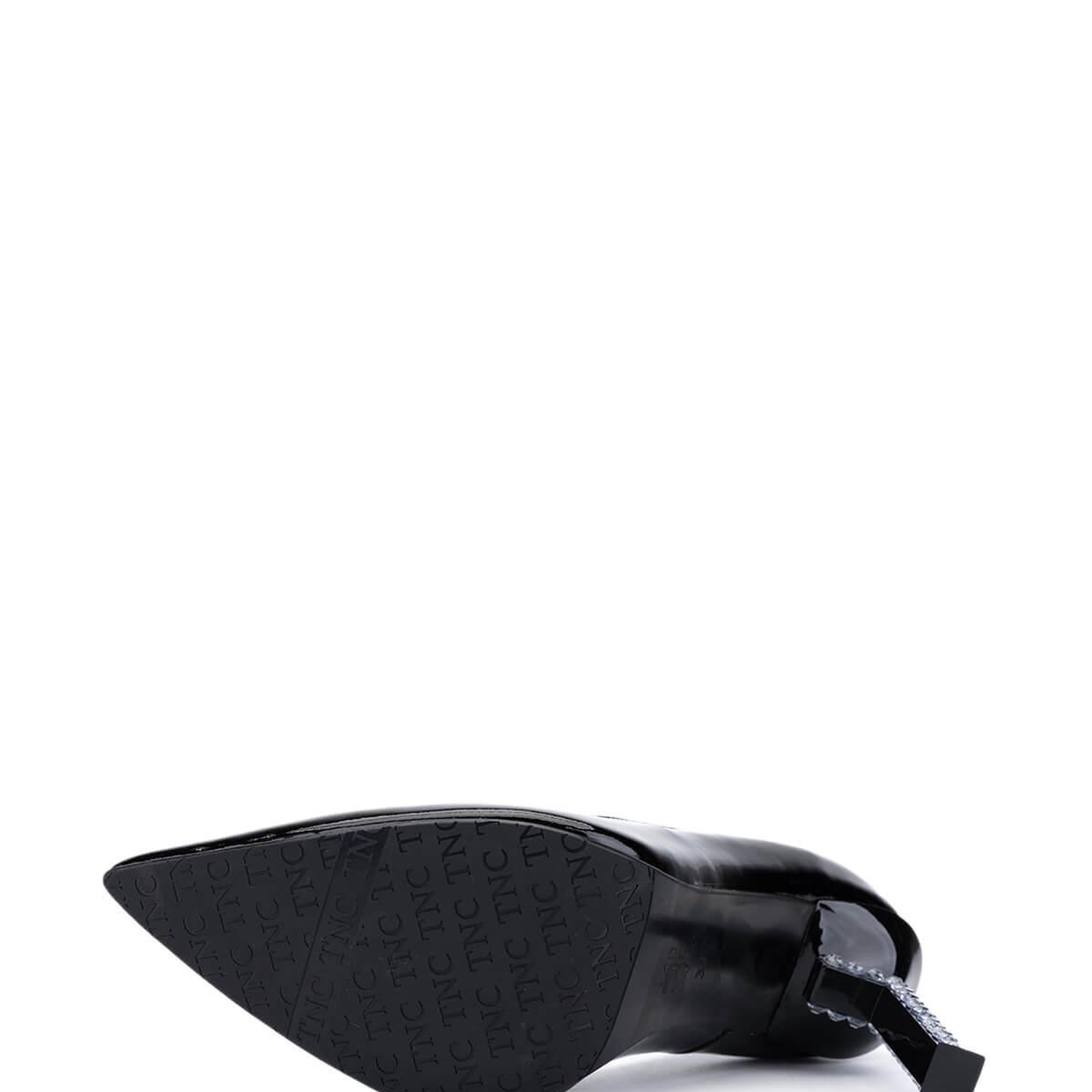 Tamer Tanca Kadın Hakiki Deri Siyah Rugan Topuklu Ayakkabı