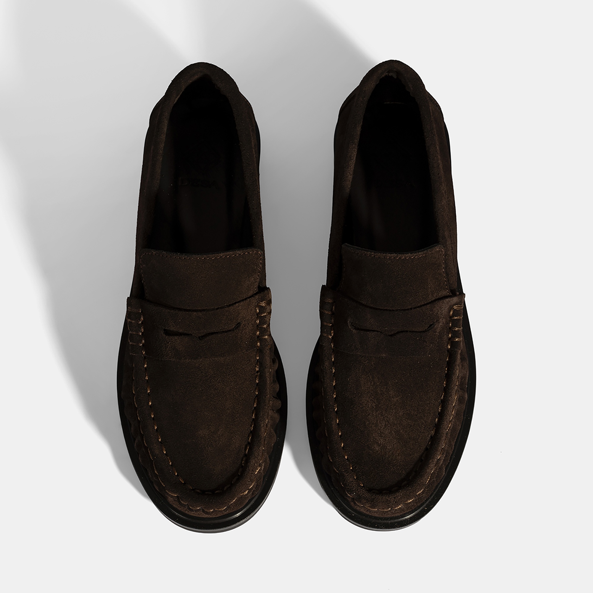 Kadın Kahve Süet Deri Loafer