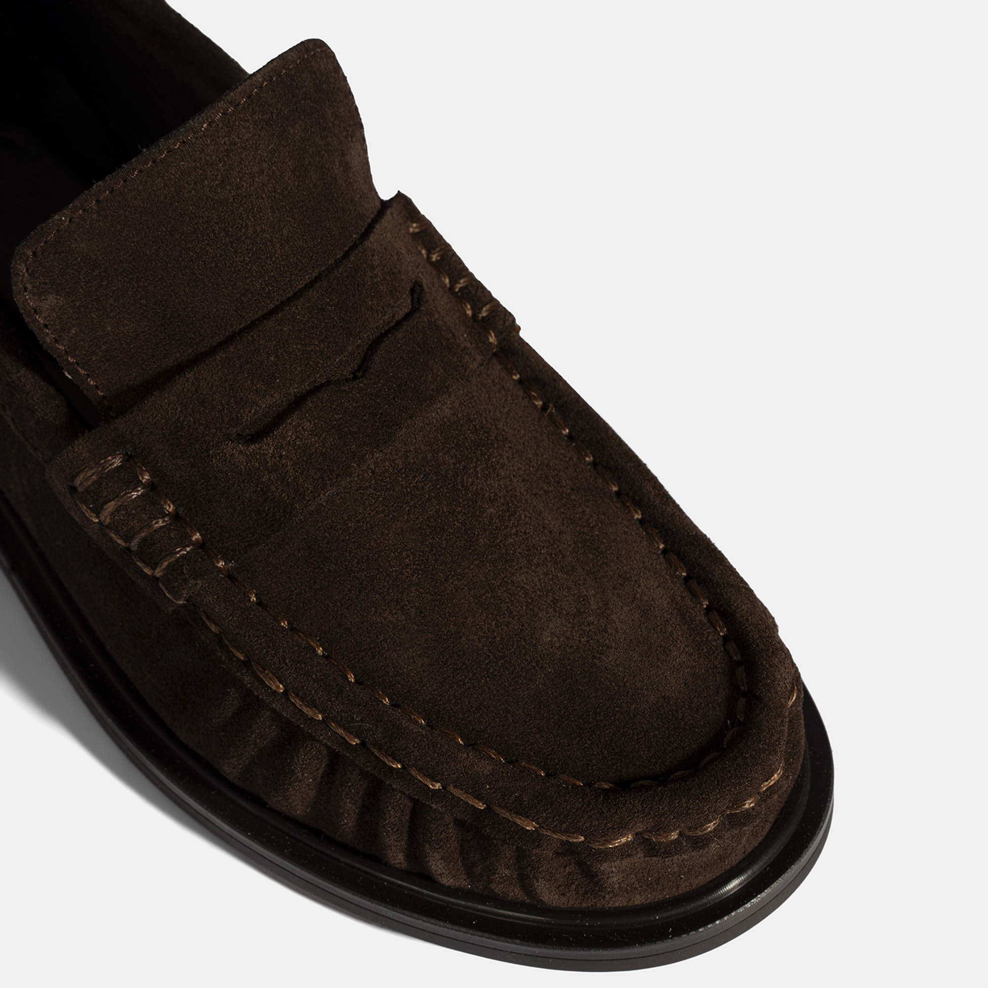 Kadın Kahve Süet Deri Loafer