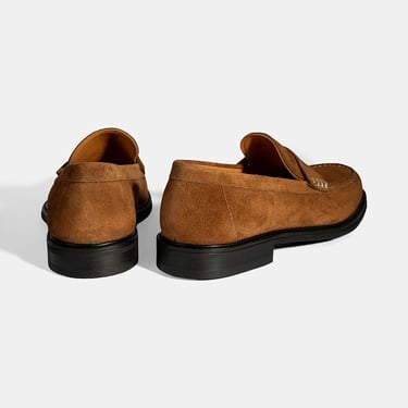  Erkek Taba Süet Deri Loafer