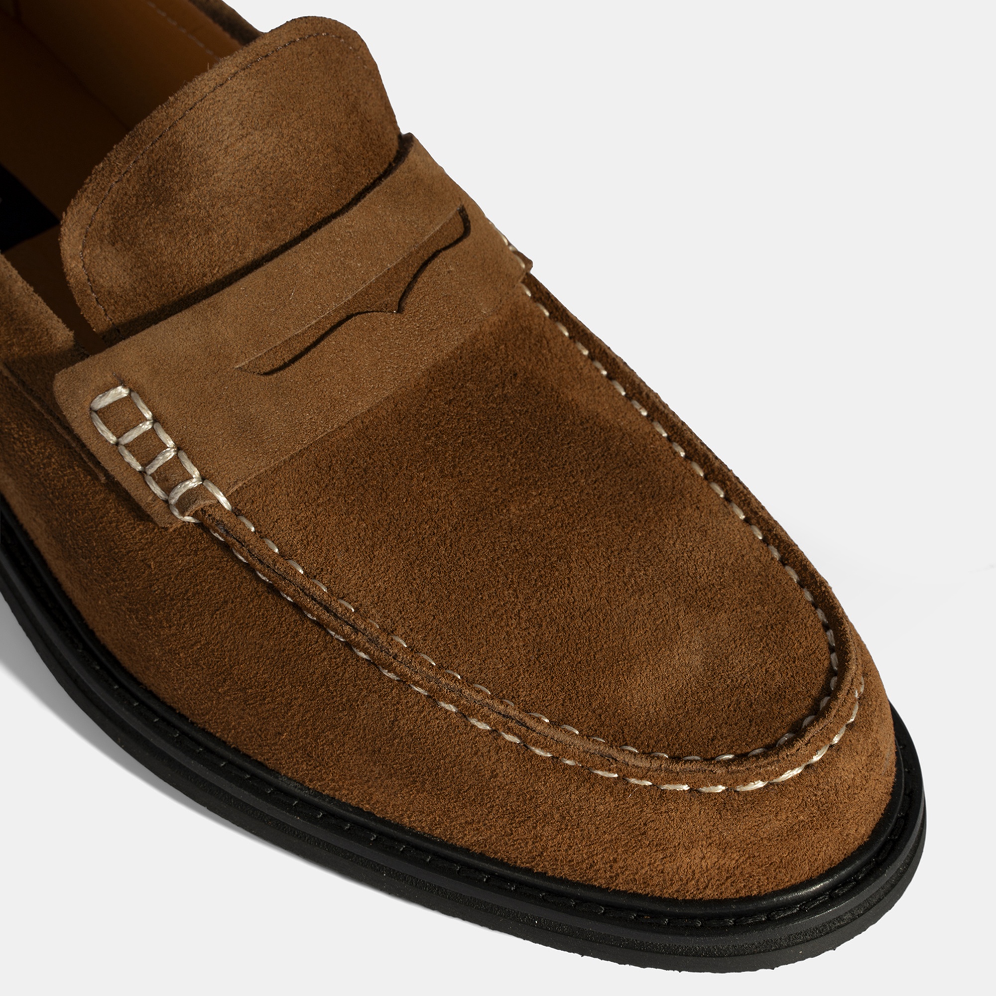 Erkek Taba Süet Deri Loafer