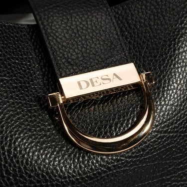  DESA Kadın Siyah Cüzdan Aksesuarlı Deri Omuz Çantası