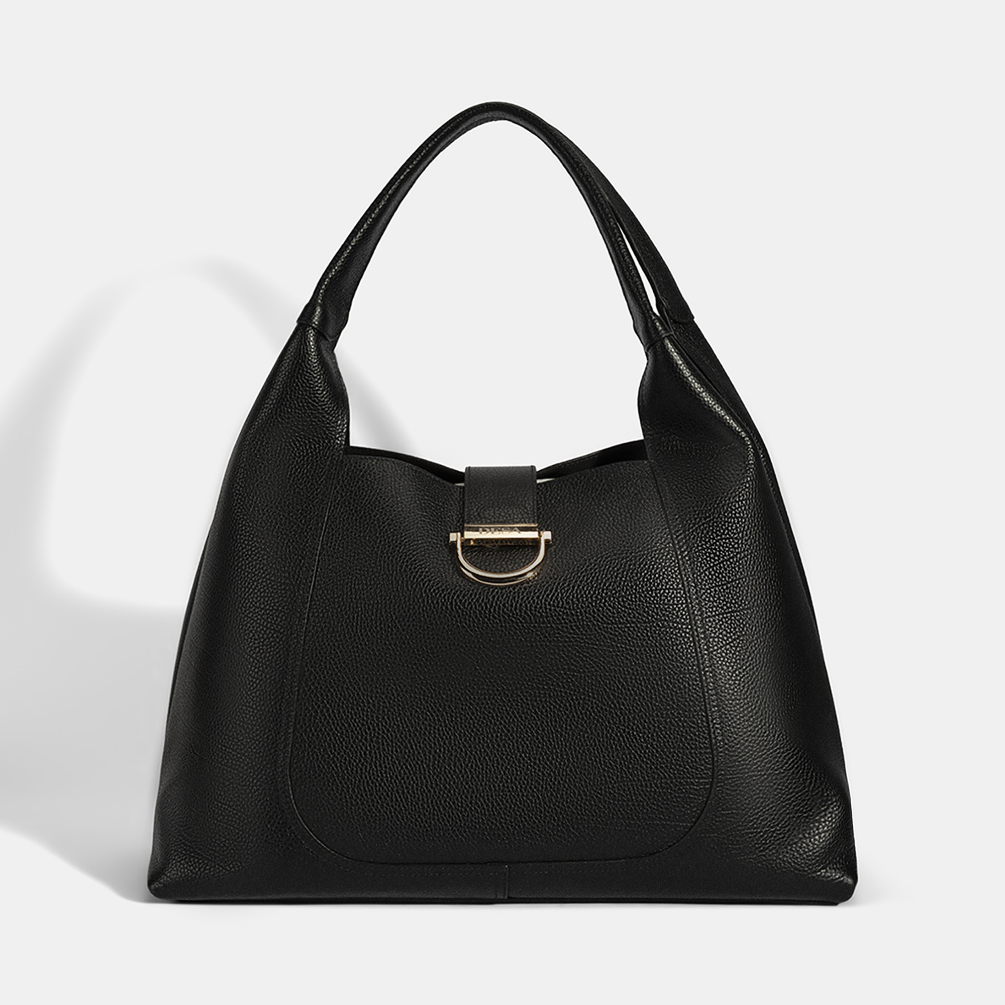 DESA Kadın Siyah Cüzdan Aksesuarlı Deri Omuz Çantası