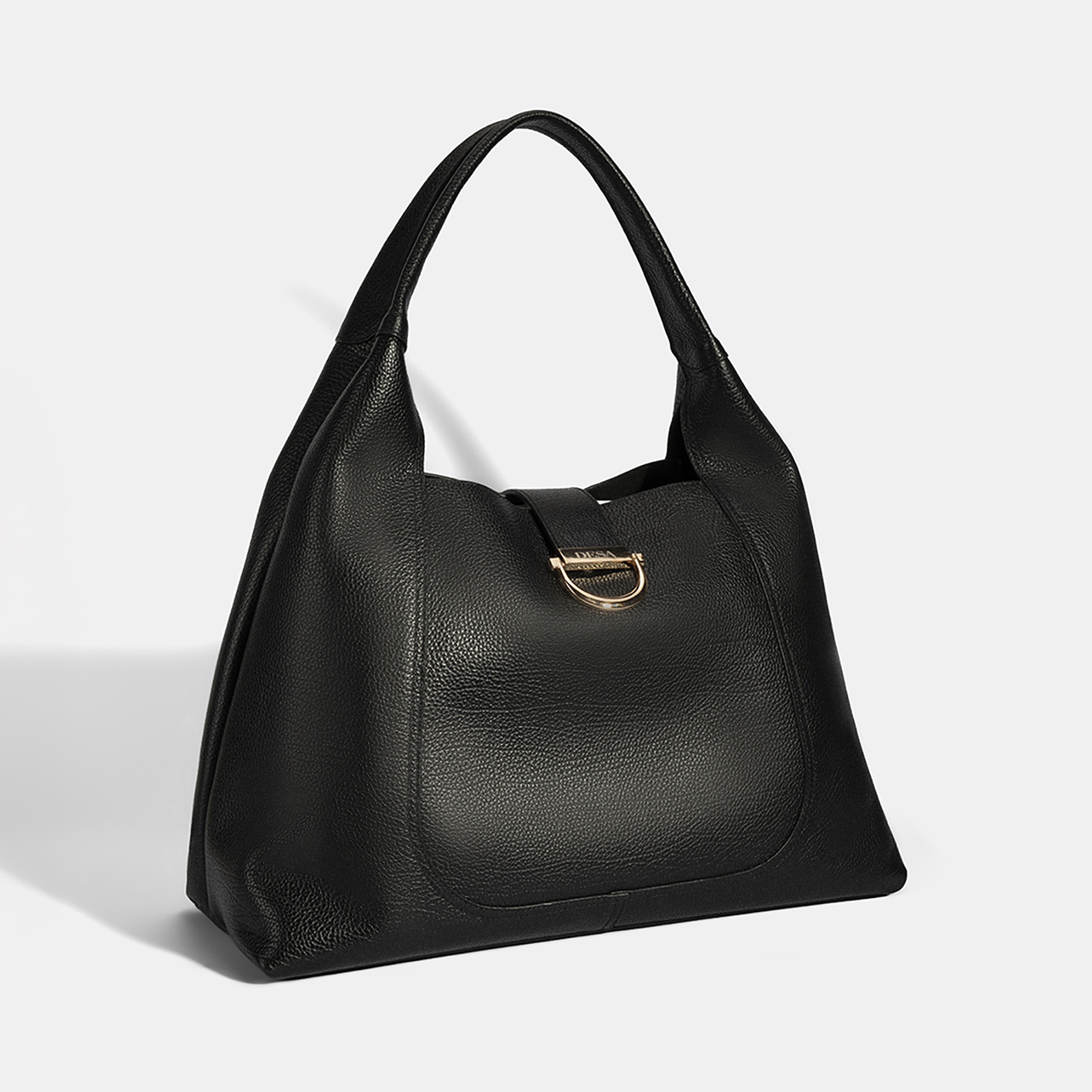 DESA Kadın Siyah Cüzdan Aksesuarlı Deri Omuz Çantası