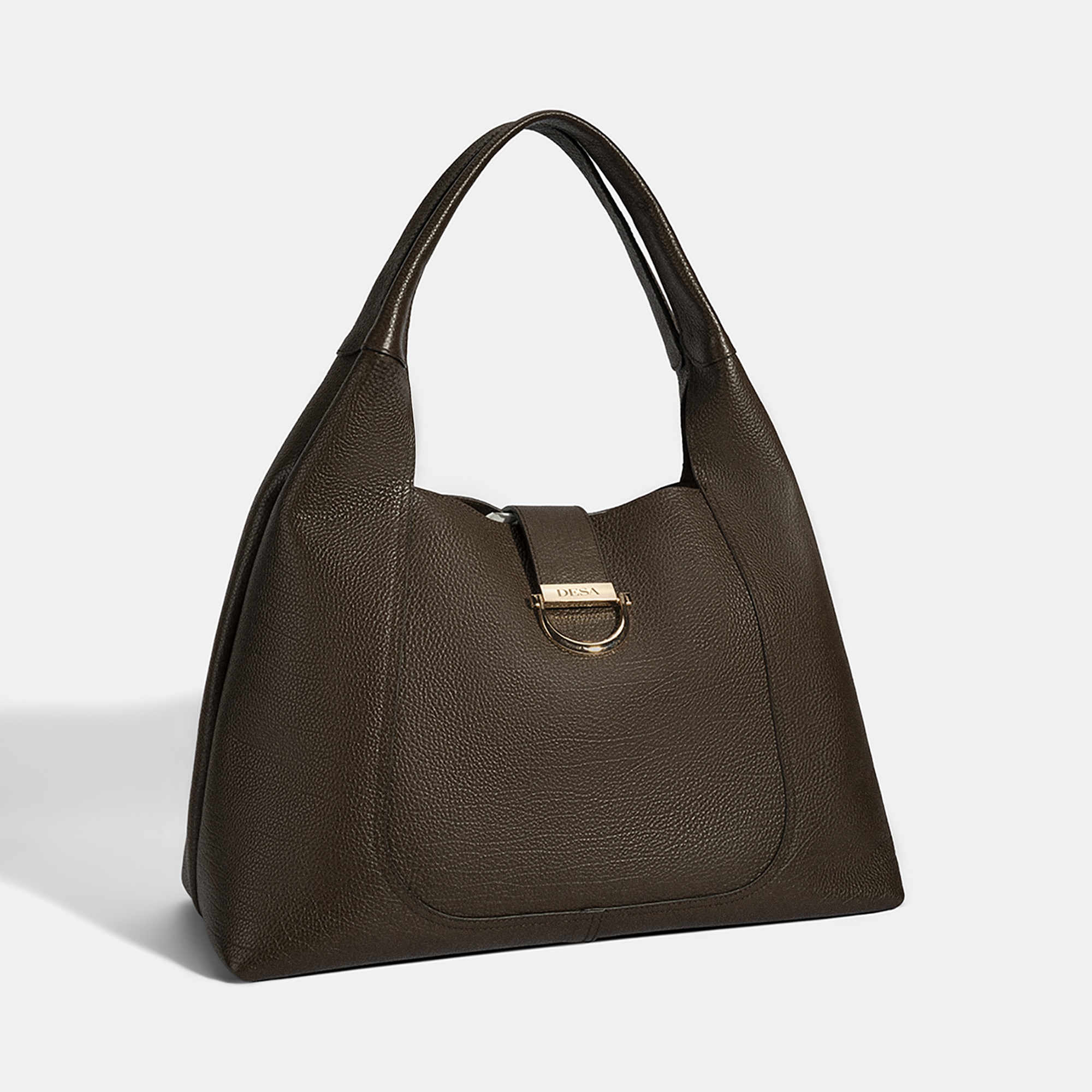 Kadın Acı Kahve Cüzdan Aksesuarlı Deri Omuz Çantası