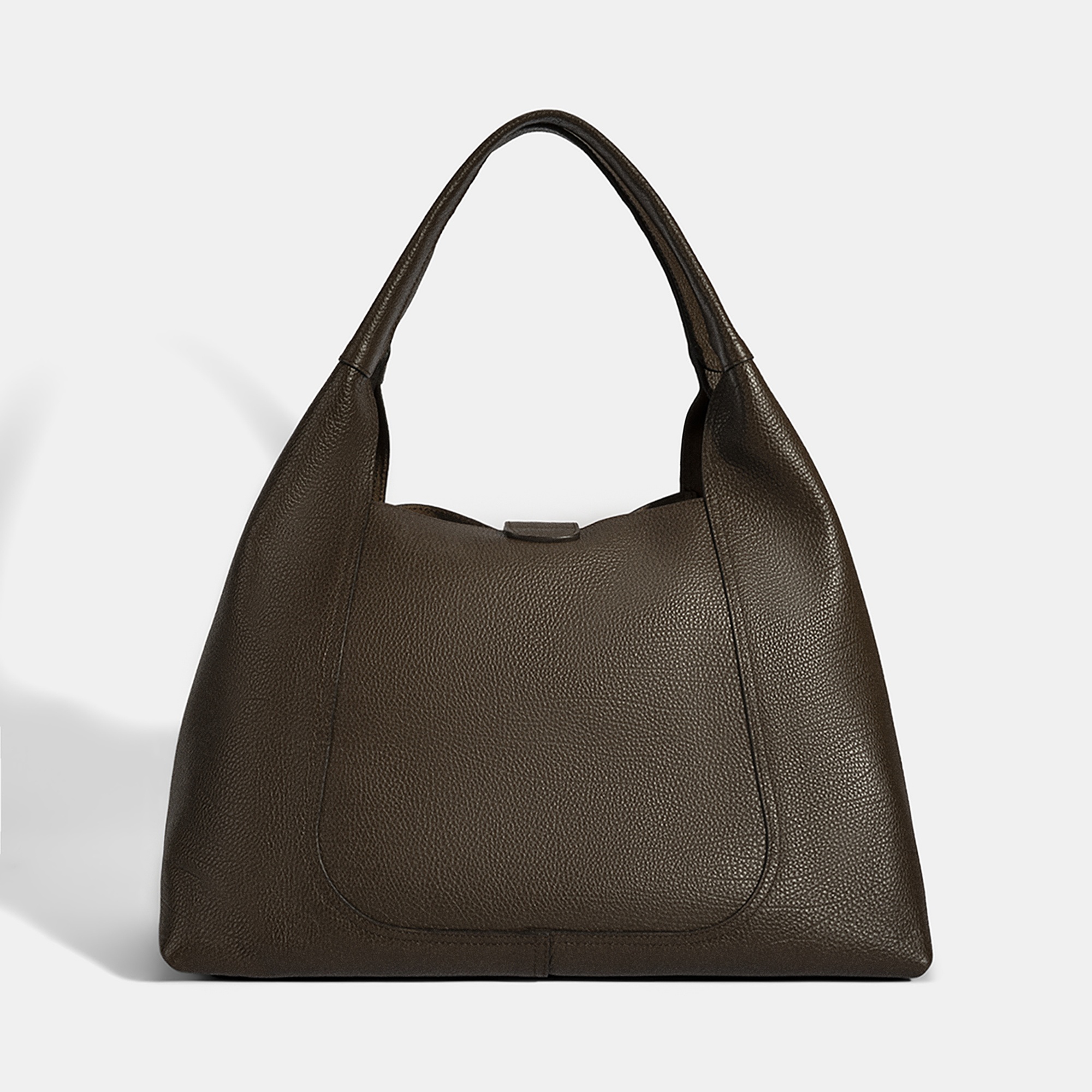 Kadın Acı Kahve Cüzdan Aksesuarlı Deri Omuz Çantası