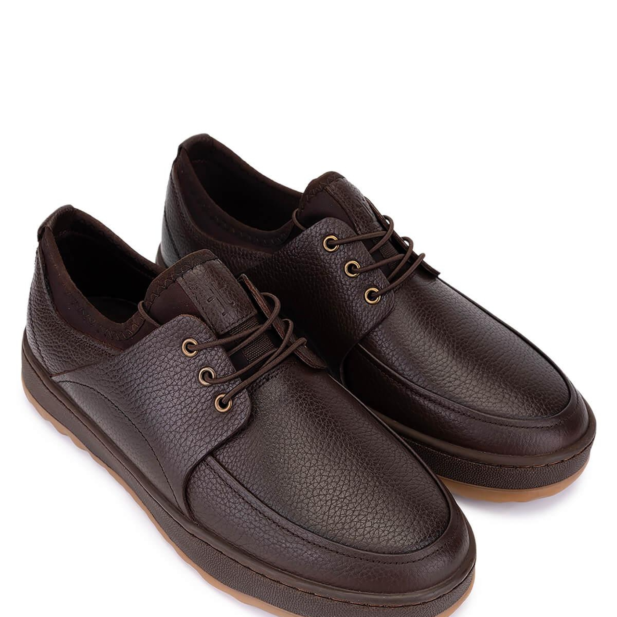 Tamer Tanca Erkek Hakiki Deri Kahverengi Casual Ayakkabı