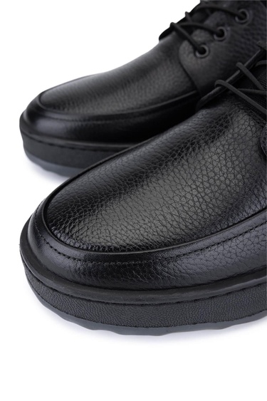  Tamer Tanca Erkek Hakiki Deri Siyah Casual Ayakkabı