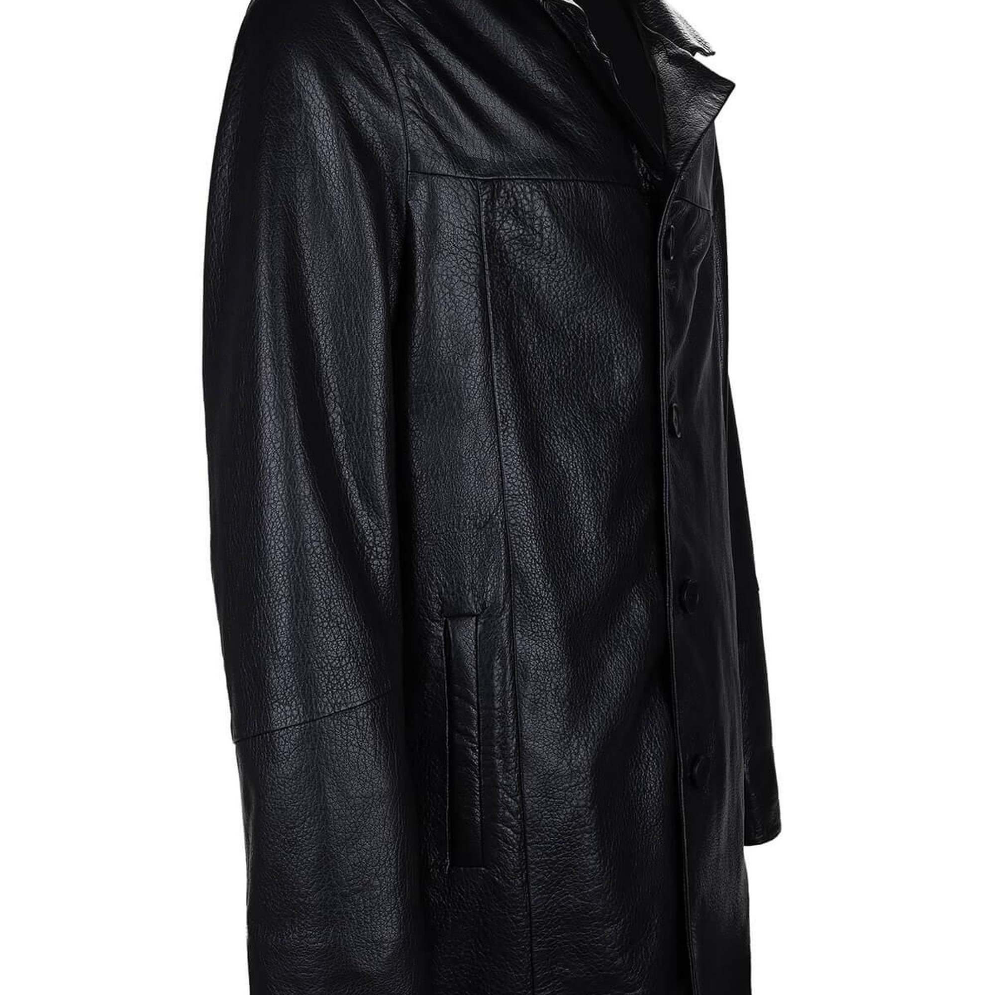 Tamer Tanca Erkek Hakiki Deri Siyah Jumbo Mont