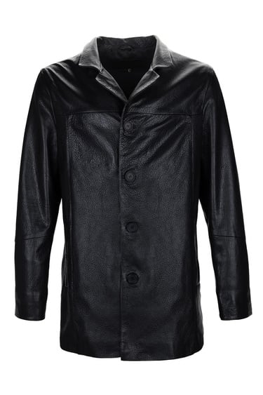  Tamer Tanca Erkek Hakiki Deri Siyah Jumbo Mont