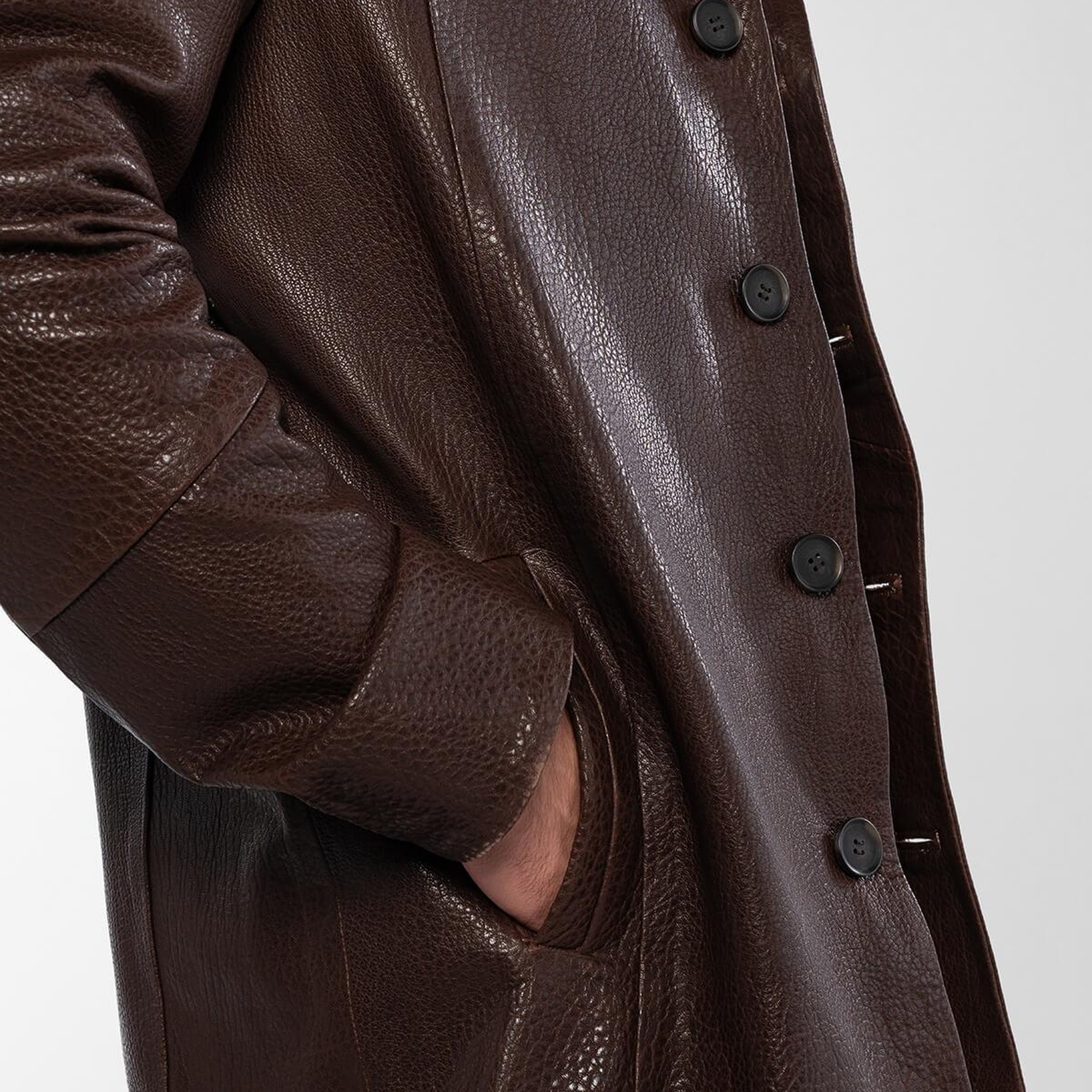 Tamer Tanca Erkek Hakiki Deri Viski Jumbo Mont