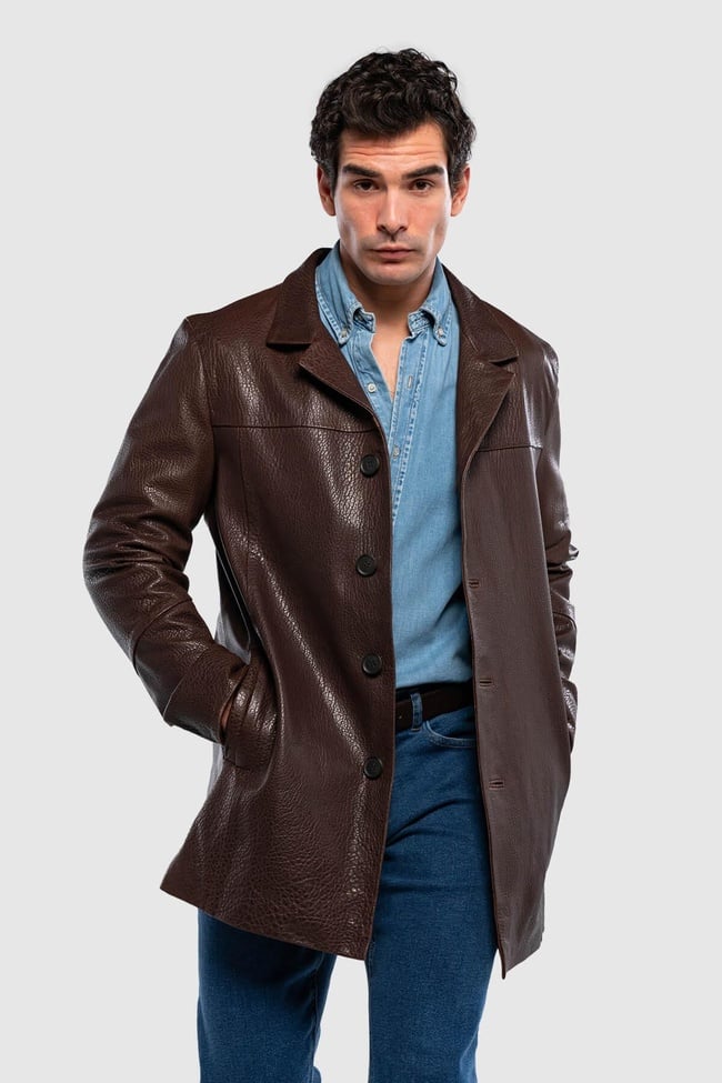  Tamer Tanca Erkek Hakiki Deri Viski Jumbo Mont