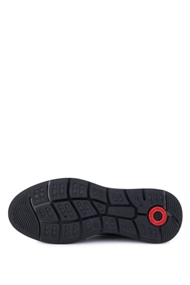  Tamer Tanca Erkek Hakiki Deri Siyah Sneakers & Spor Bot