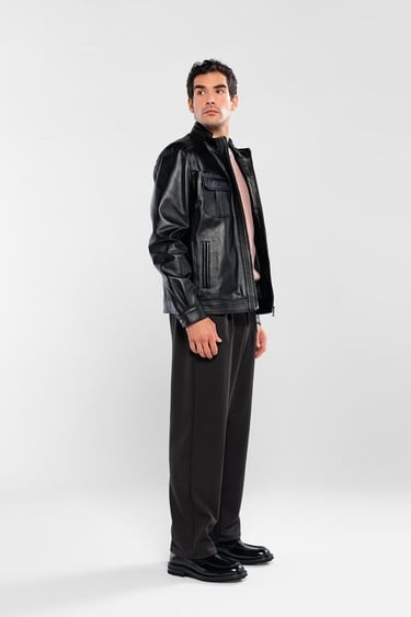  Tamer Tanca Erkek Hakiki Deri Siyah Deri Mont