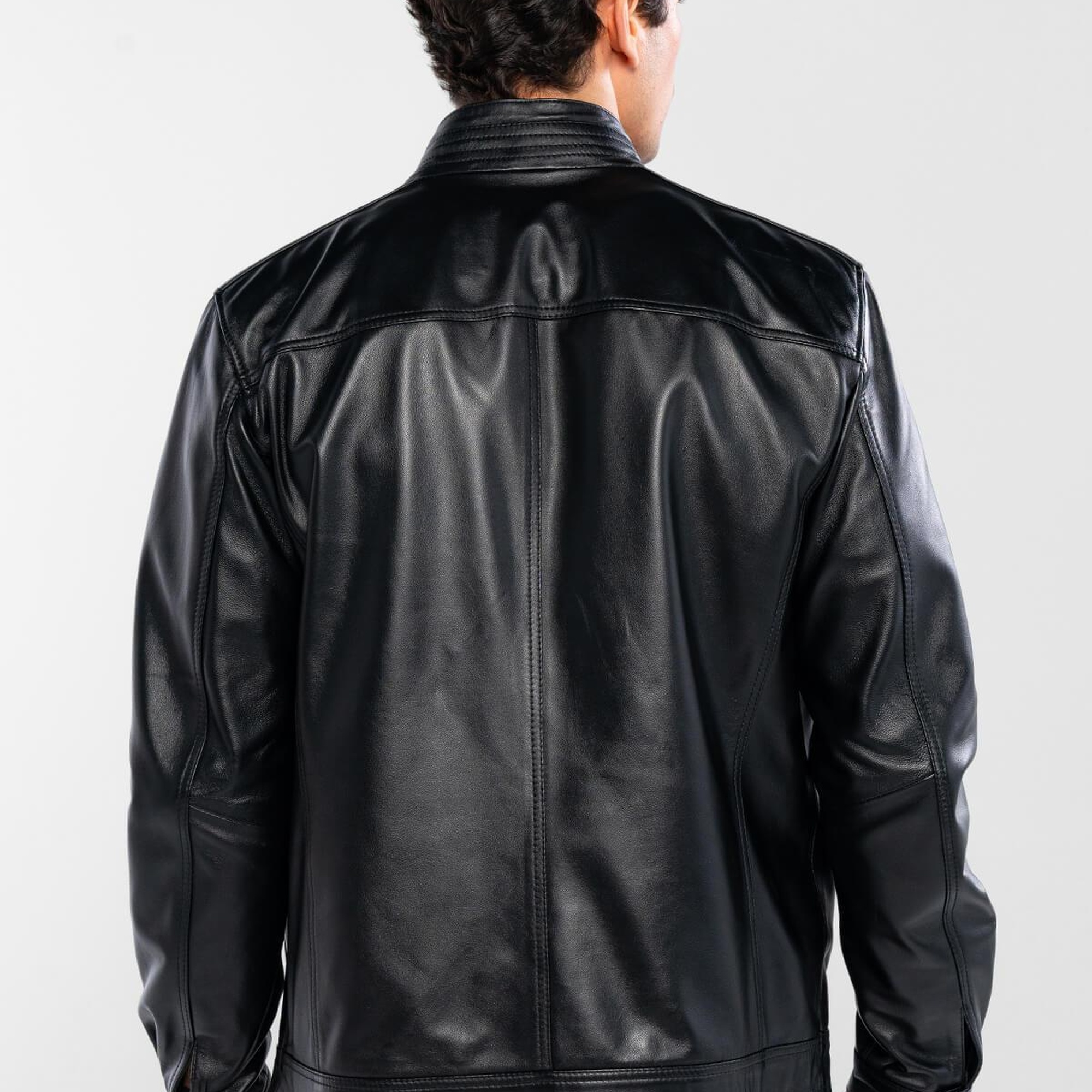 Tamer Tanca Erkek Hakiki Deri Siyah Deri Mont