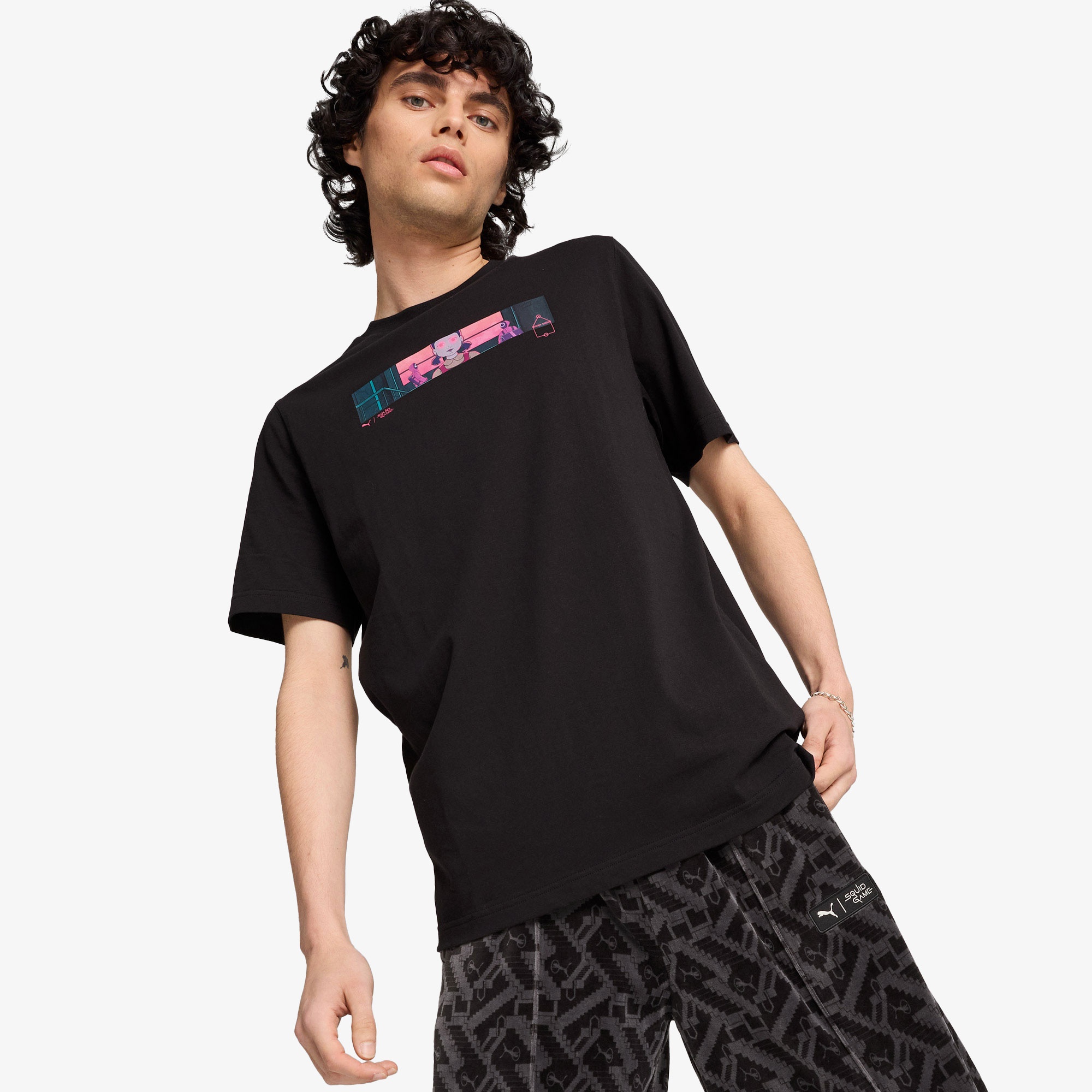 Puma X Squid Game Erkek Siyah T-Shirt