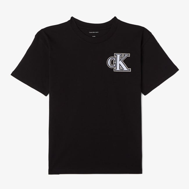  Calvin Klein Festive Graphic Çocuk Siyah T-Shirt