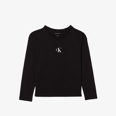  Calvin Klein Logo Çocuk Siyah T-Shirt