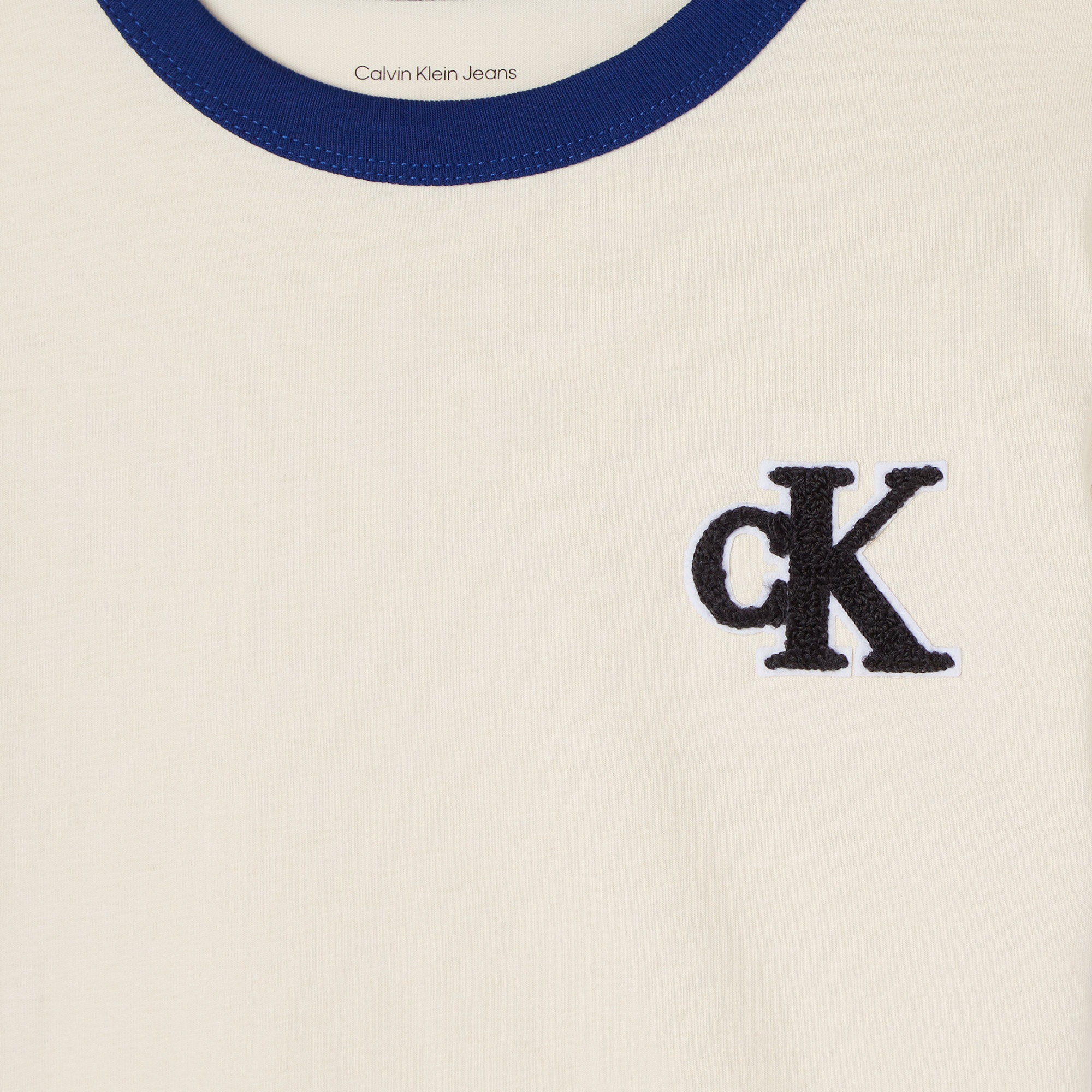 Calvin Klein Ringer Mono Çocuk Gri T-Shirt