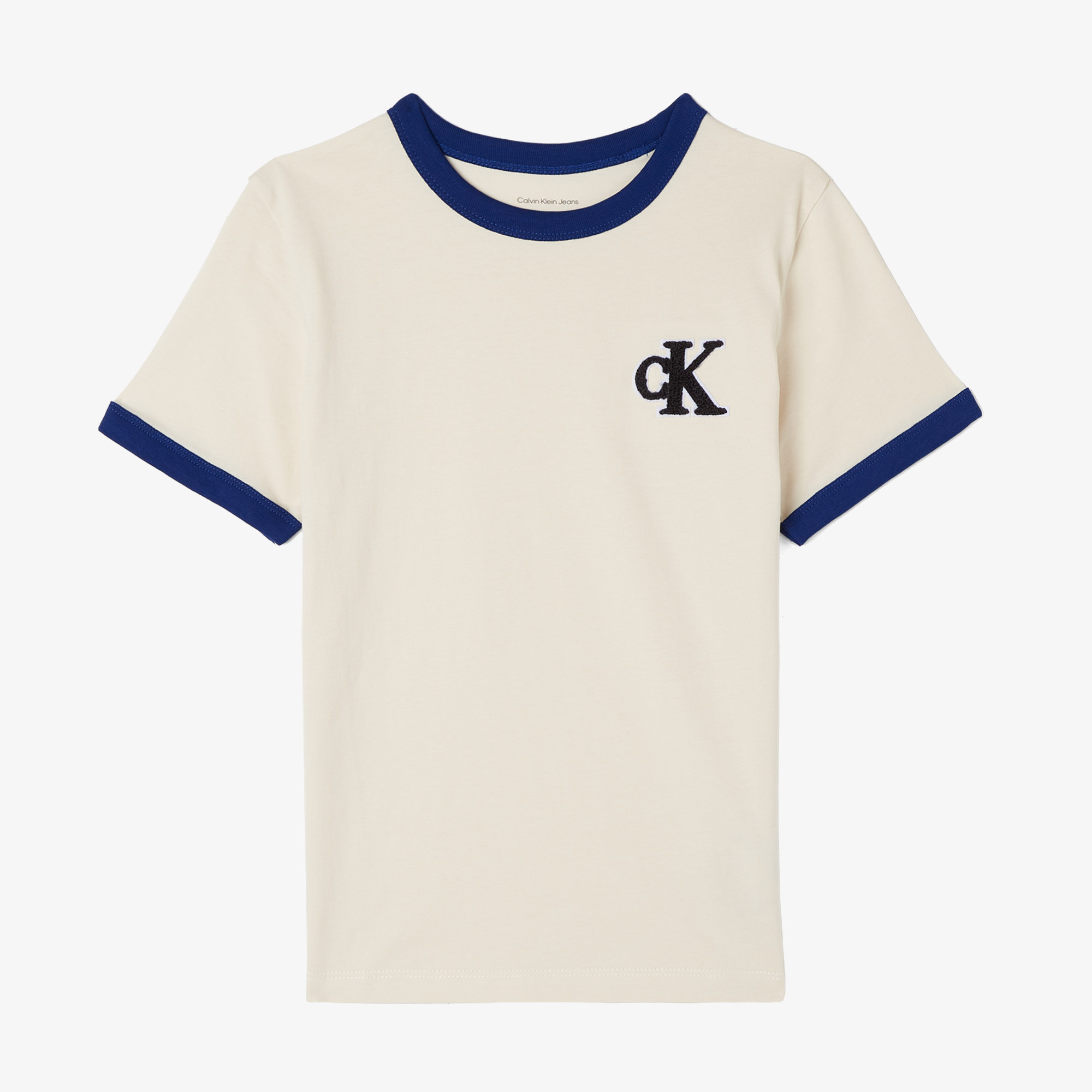  Calvin Klein Ringer Mono Çocuk Gri T-Shirt