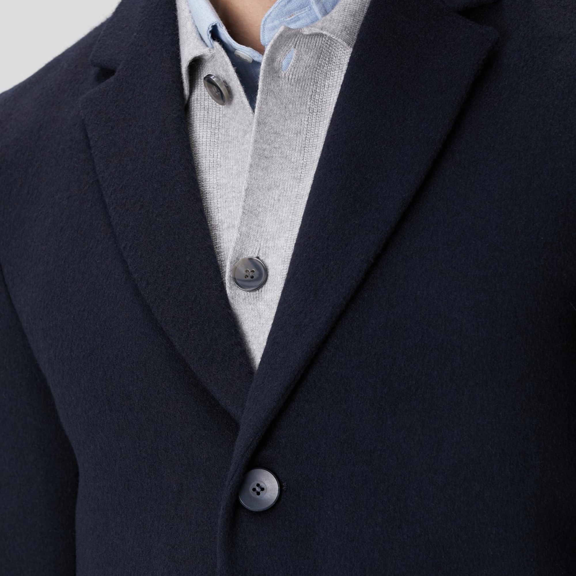 Network Erkek Lacivert Yün Mix Palto