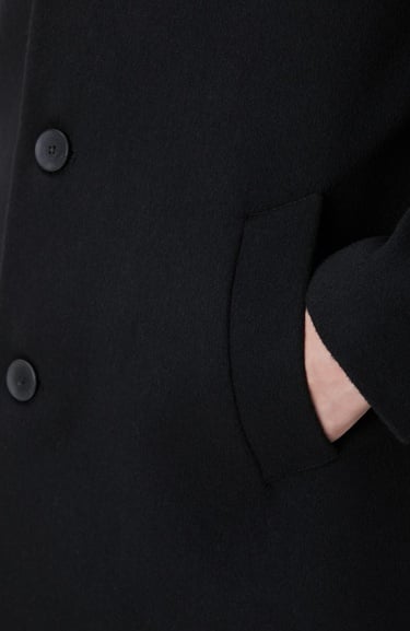  Network Erkek Siyah Yün Mix Palto