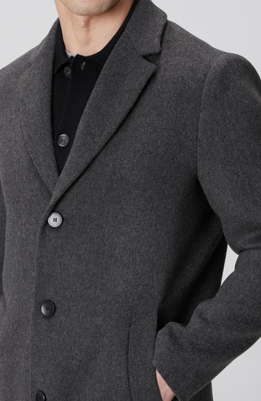  Network Erkek Antrasit Yün Mix Palto