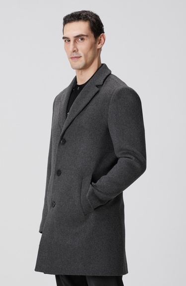 Network Erkek Antrasit Yün Mix Palto