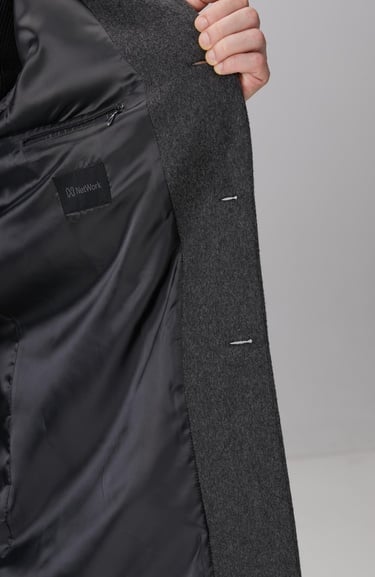  Network Erkek Antrasit Yün Mix Palto