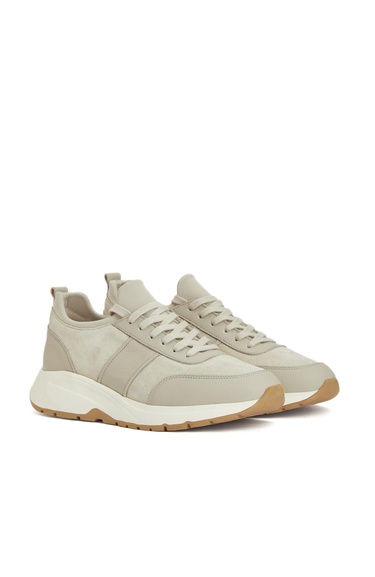  Divarese Erkek Bej Günlük Rahat Süet Sneaker