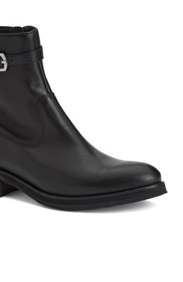  George Hogg Kadın Siyah Toka Detaylı Deri Bot