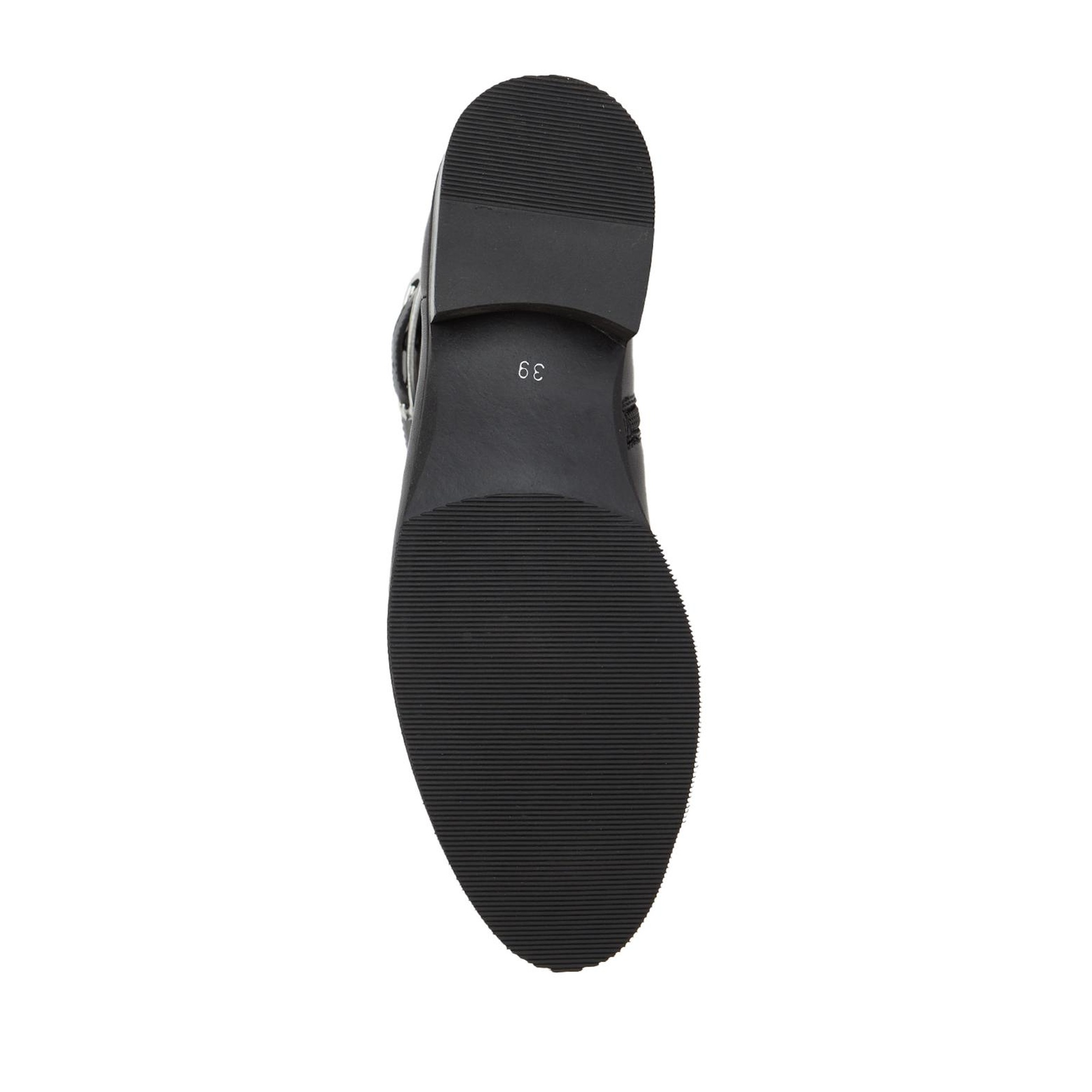 George Hogg Kadın Siyah Toka Detaylı Deri Bot